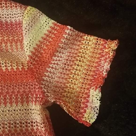 3/$15🚨WAS. $39  ZARA Colorful Loose Knit Ruffled Top Med - Picture 9 of 16